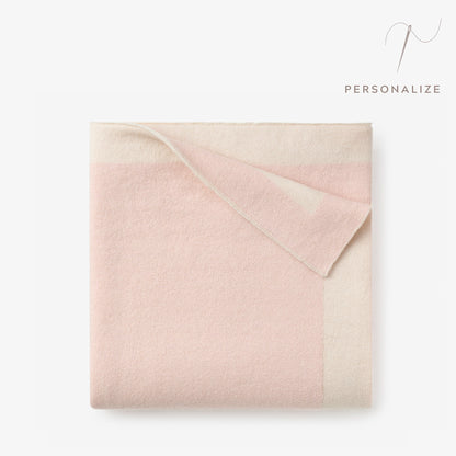 Pale Pink Cashmere-Cotton Baby Blanket