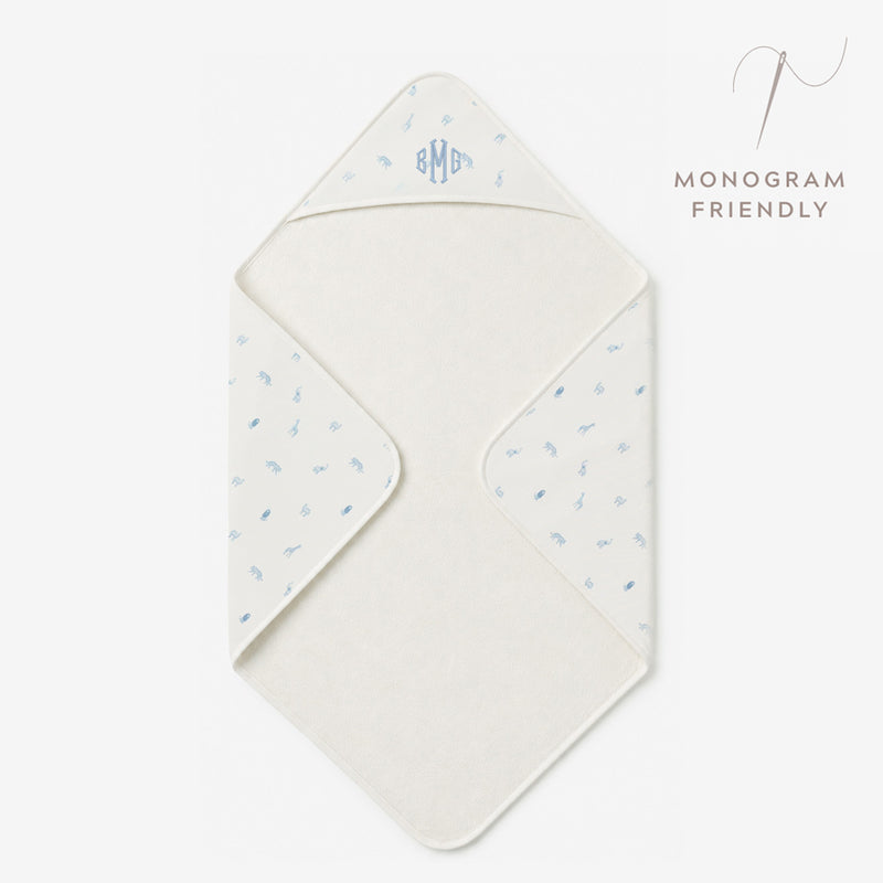Blue Safari Print Bath Wrap