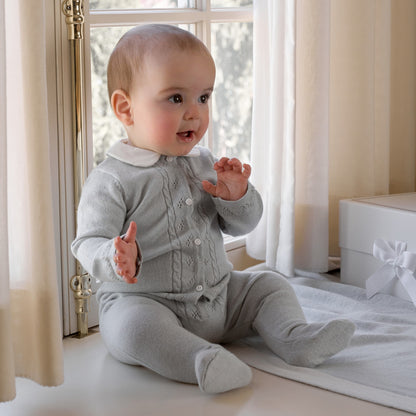 Pale Blue Cashmere Cotton Jumpsuit
