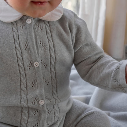 Pale Blue Cashmere Cotton Jumpsuit