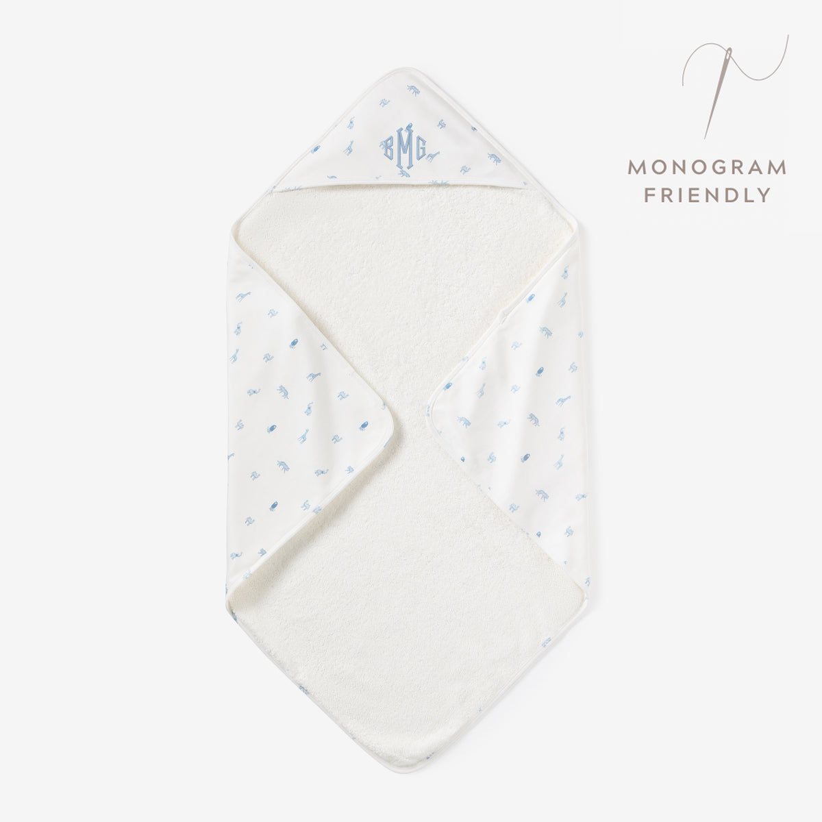 Blue Safari Print Bath Wrap view 1