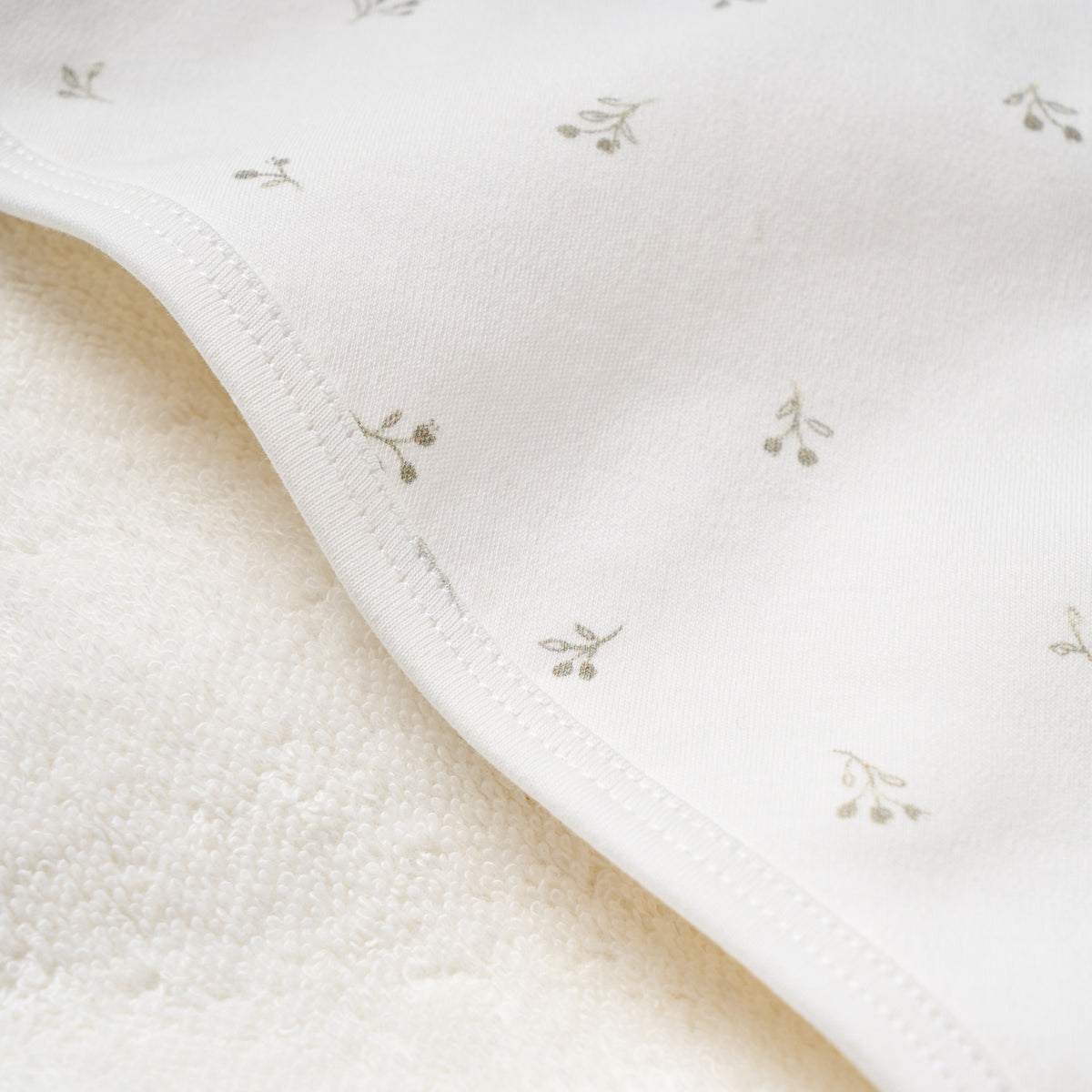 Gray Floral Print Bath Wrap view 5