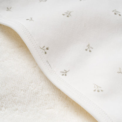 Gray Floral Print Bath Wrap