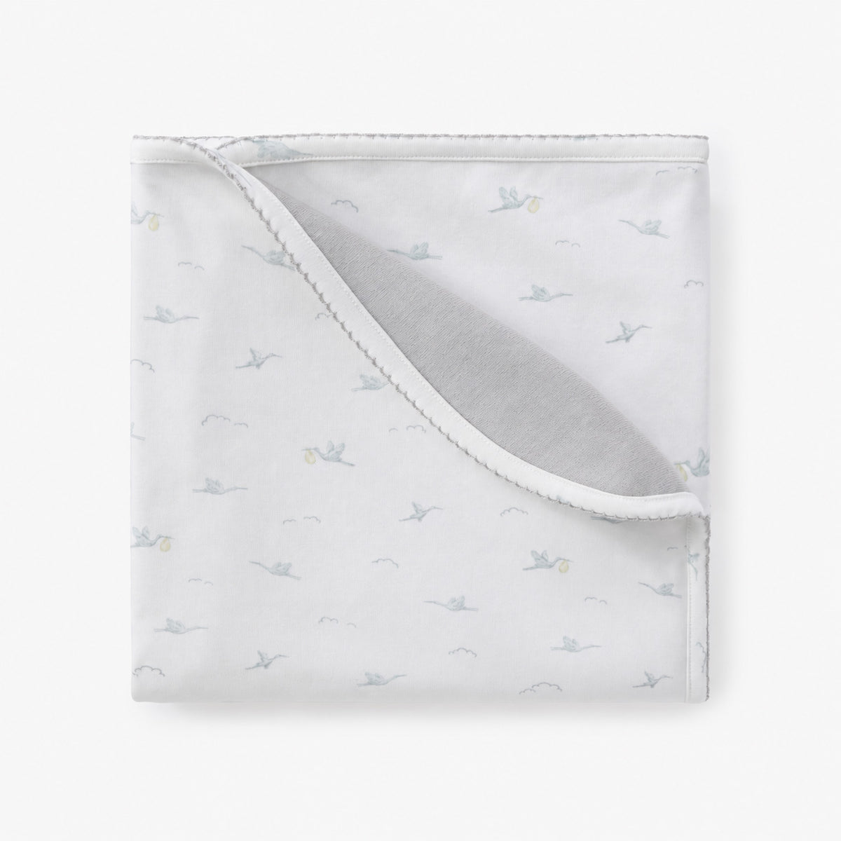 Stork Print Organic Double Layer Swaddle Blanket view 1