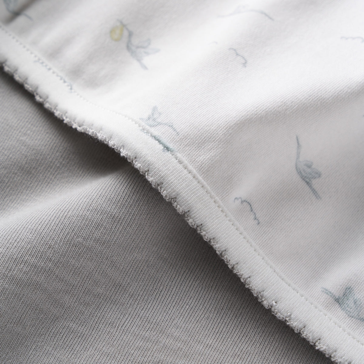 Stork Print Organic Double Layer Swaddle Blanket view 6