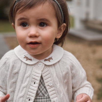 Cream 100% Cashmere Knit Baby Cardigan