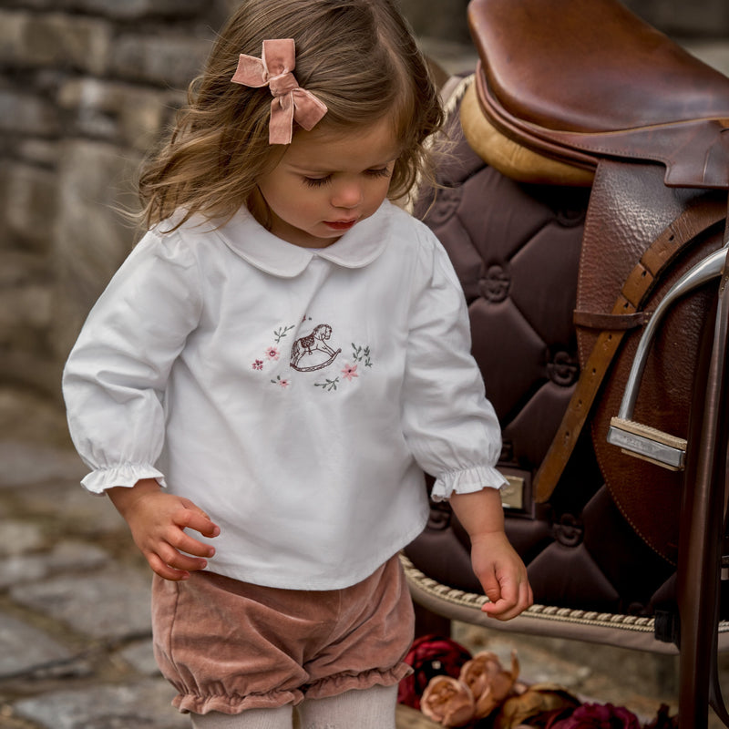 Stable Gardens Embroidered Top + Bloomer