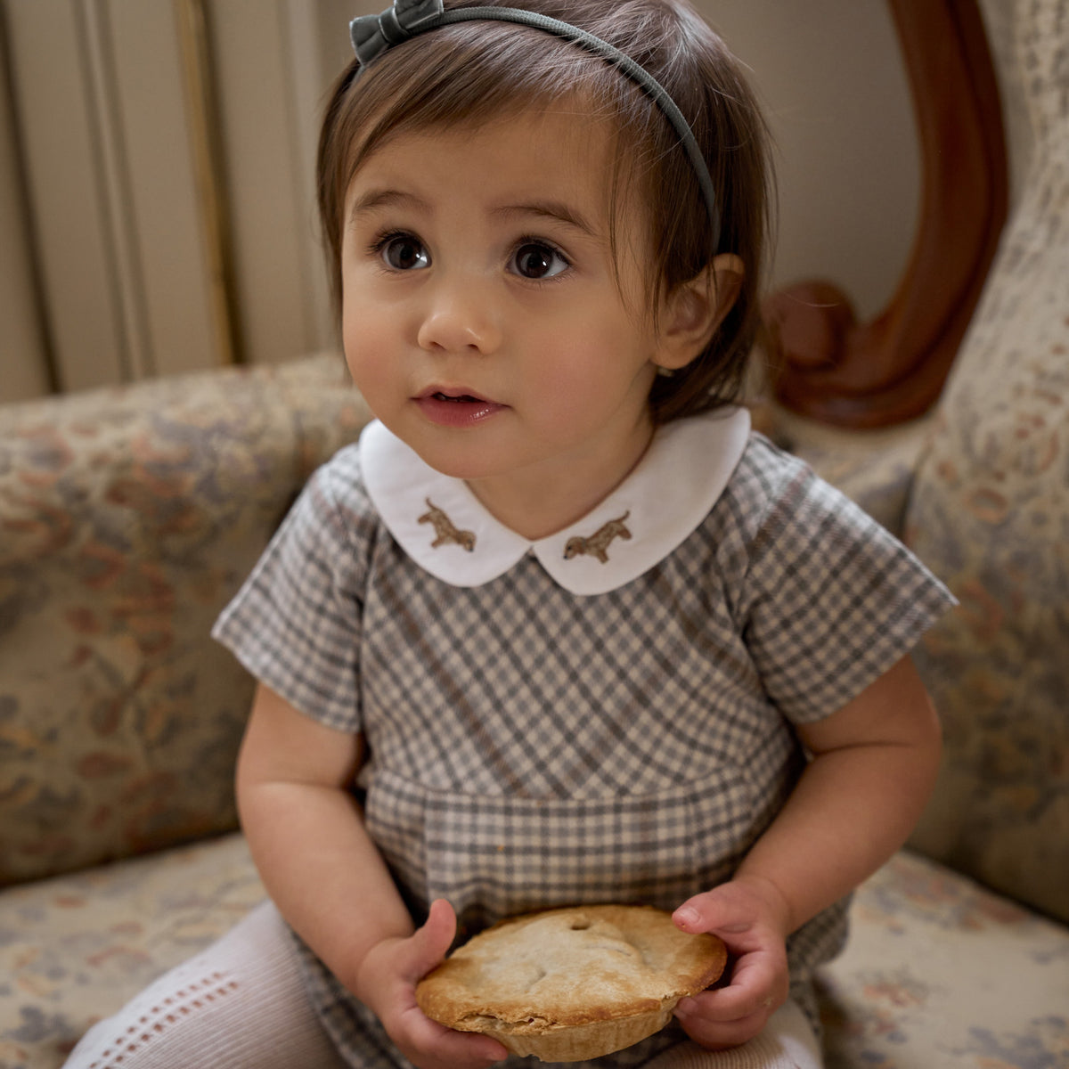 Heritage Plaid Embroidered Collar Bubble view 3