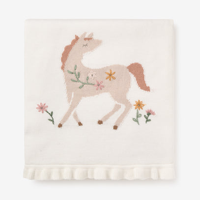 Pony Meadow Knit Blanket