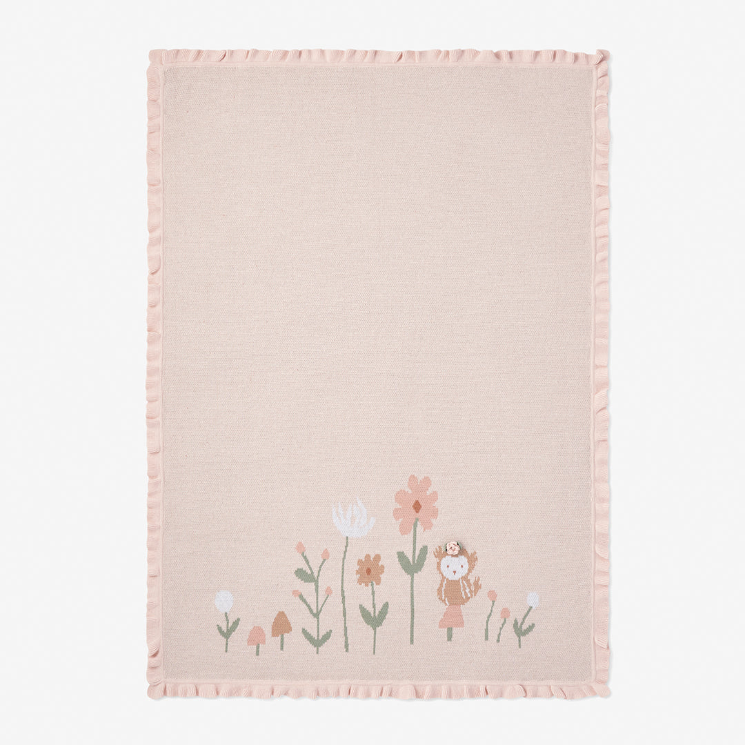 Pink floral outlet baby blanket