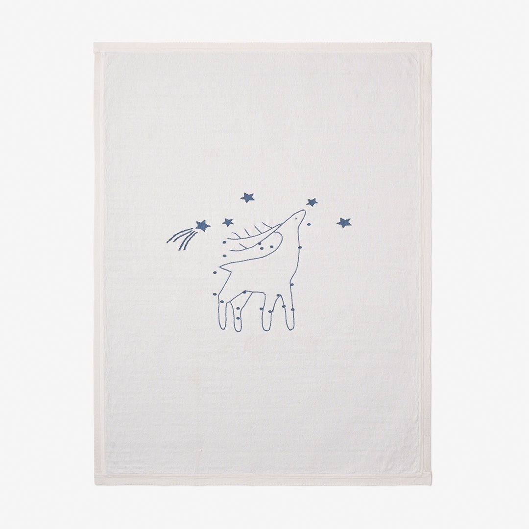 Hand Embroidered Magic Sky Deer Blanket