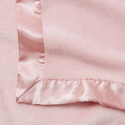 Pale Pink Coral Fleece Baby Stroller Blanket