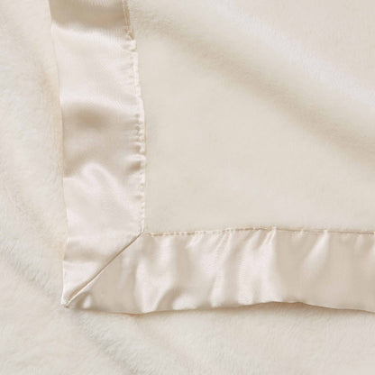 Cream Coral Fleece Baby Stroller Blanket