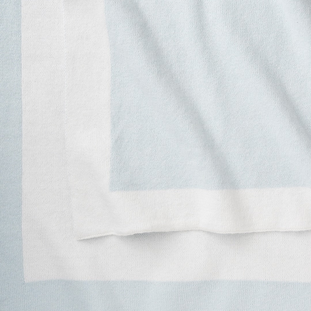 Pale Blue Cashmere Baby Blanket