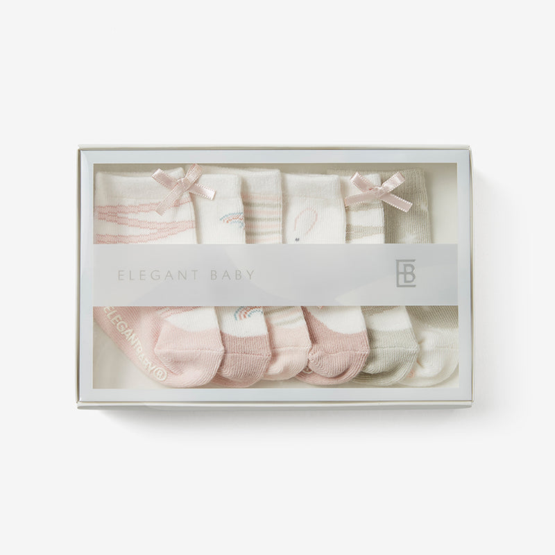 Pink Mary Jane Non Slip Socks 6pk