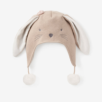 Brown Bunny Aviator Knit Baby Hat – Elegant Baby