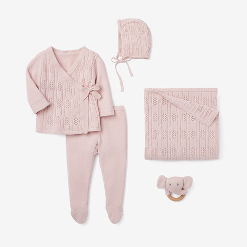 Blush Pink Baby Layette Set w. Box – Elegant Baby