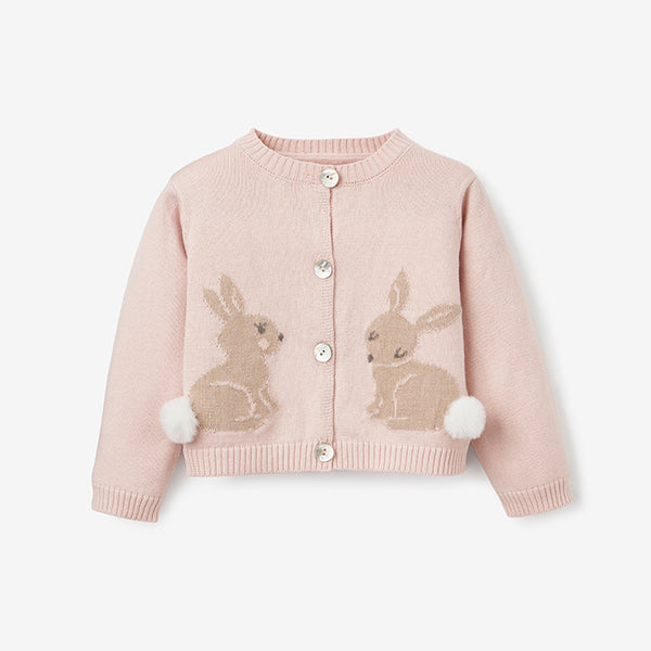 Bunny Cotton Knit Baby Cardigan – Elegant Baby