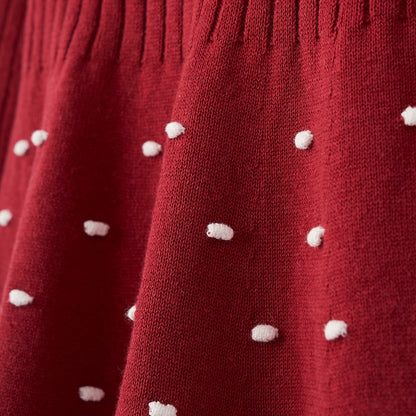 Holiday Textured Knit Baby Dress w/ Bloomer