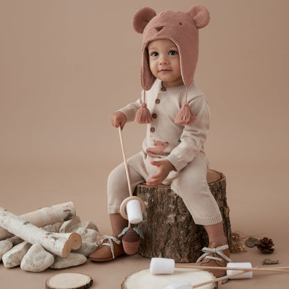 Bear Knit Baby Jumpsuit