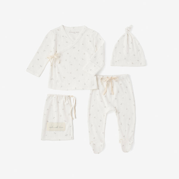 Pointelle Wrap 3 piece layette for Girls main image 1