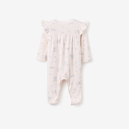 Meadow Mouse Printed Organic Pointelle Jumpsuit