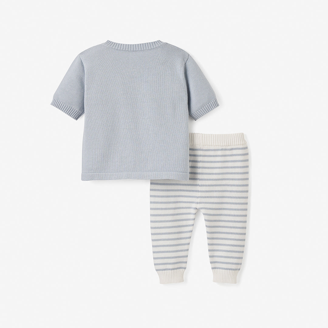 Whale Short Sleeve Sweater + Pant Set